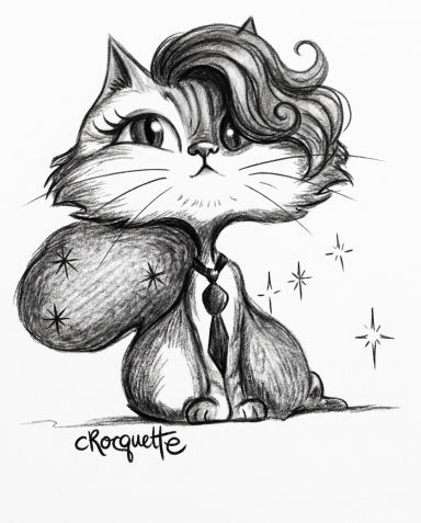 Version caricaturale du chat sacre de Birmanie